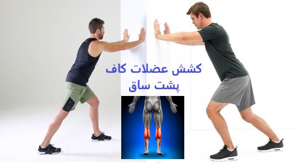 کشش عضلات پشت ساق پا برای رفع کوتاهی عضله پشت ساق پاها 