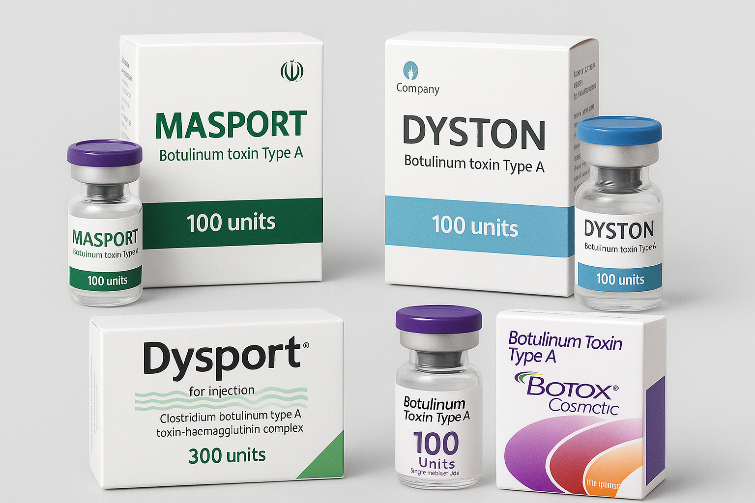 تزریق بوتاکس صورت/ برندها