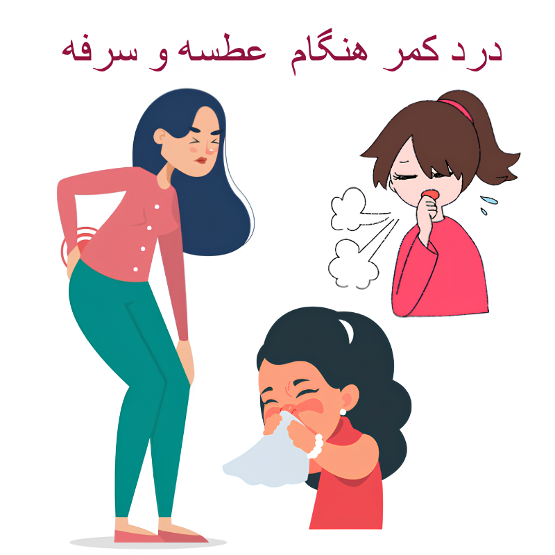 کمردرد هنگام عطسه و سرفه